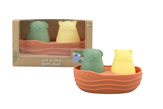 Silicone Cat And Dog Bath Boat Orange