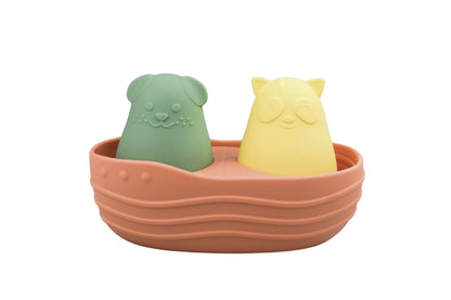 Silicone Cat And Dog Bath Boat Orange