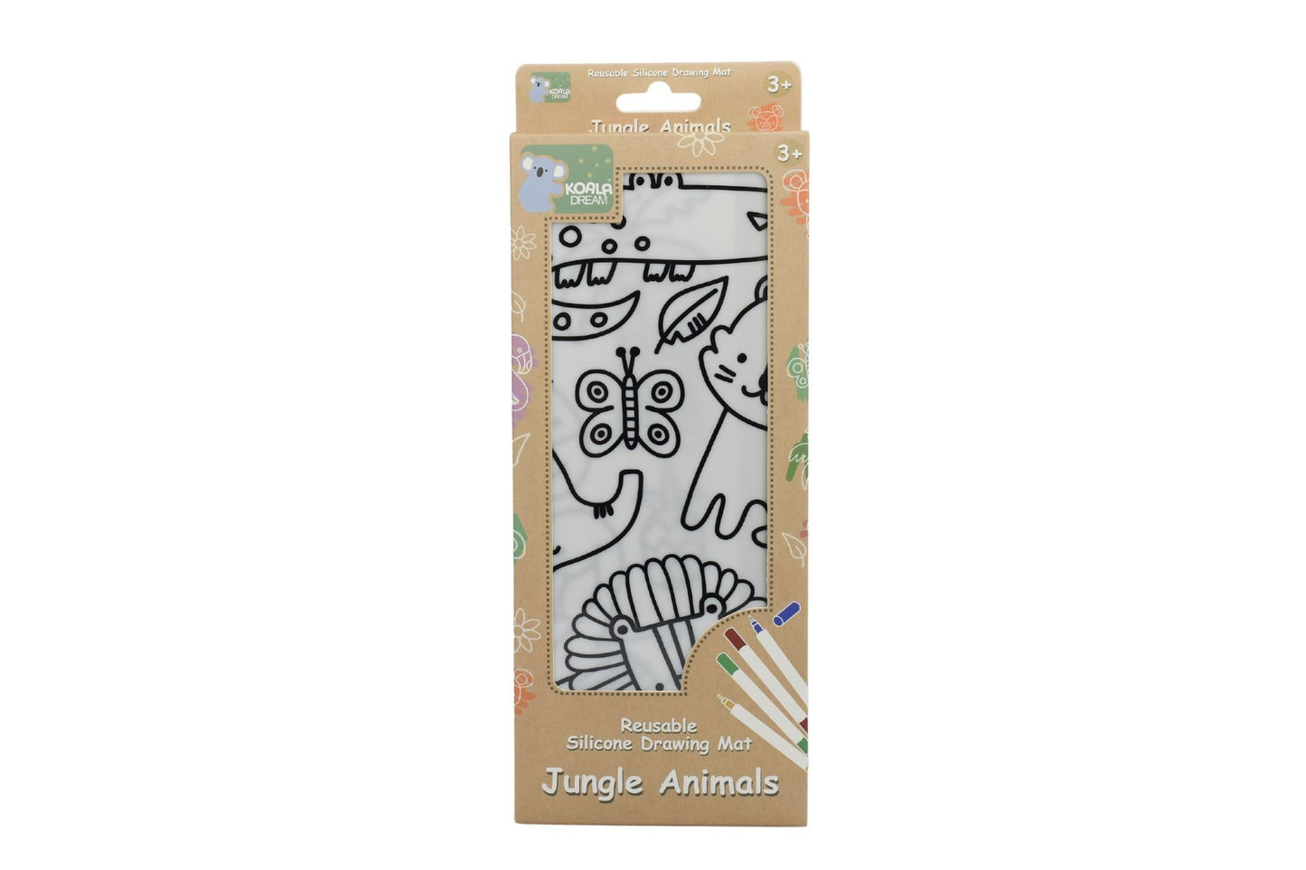 Reusable Silicone Drawing Mat-Jungle Animals