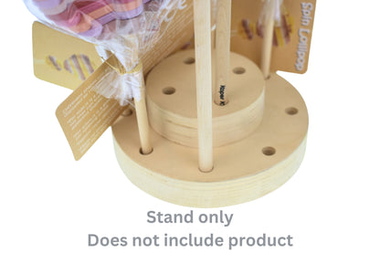 Wooden Round Stand With 12 Holes