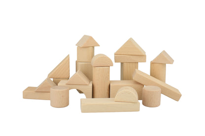 Natural Wooden Blocks - 22Pcs