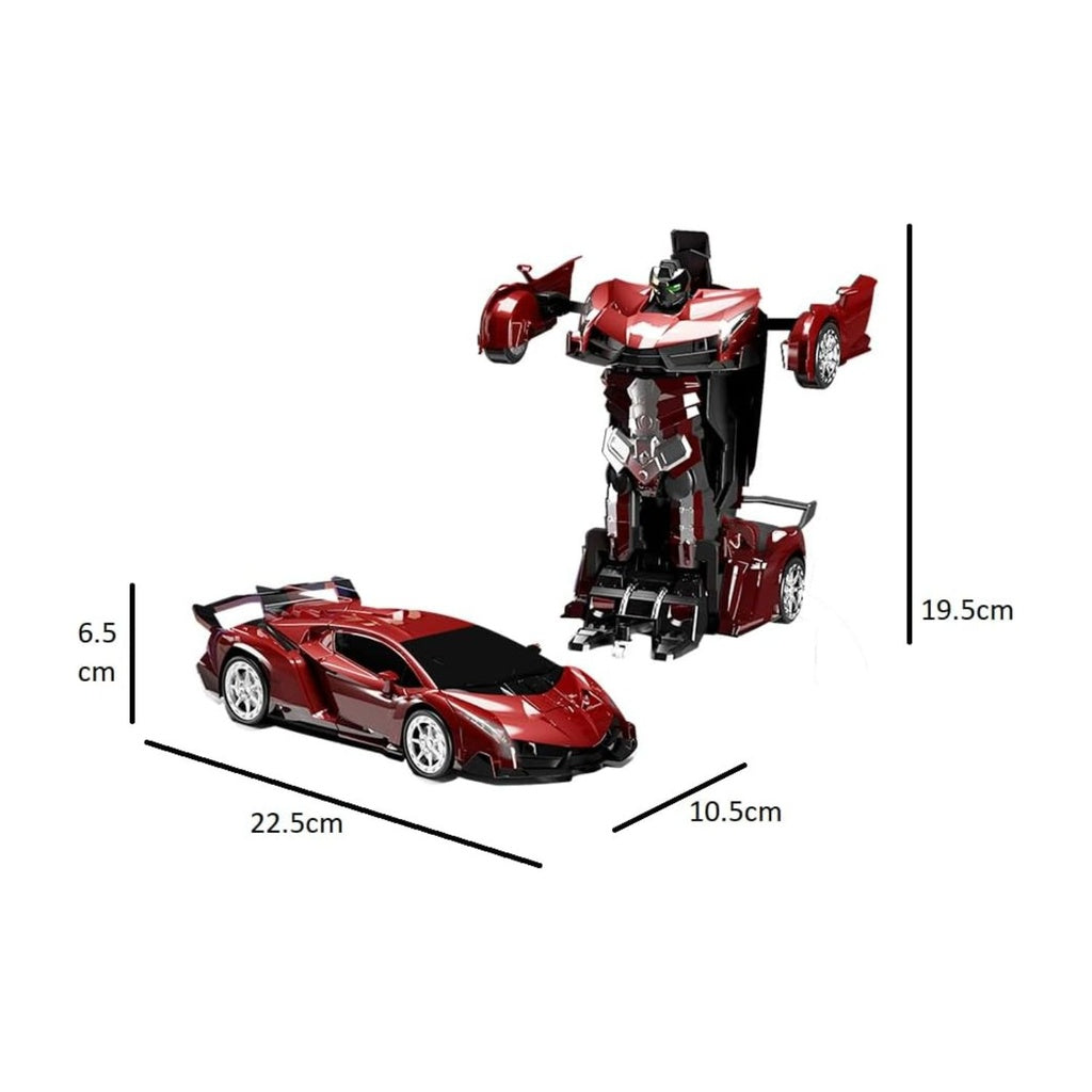 GOMINIMO Transform Car Robot Sport Car with Remote Control (Red) GO-TCR-104-FM