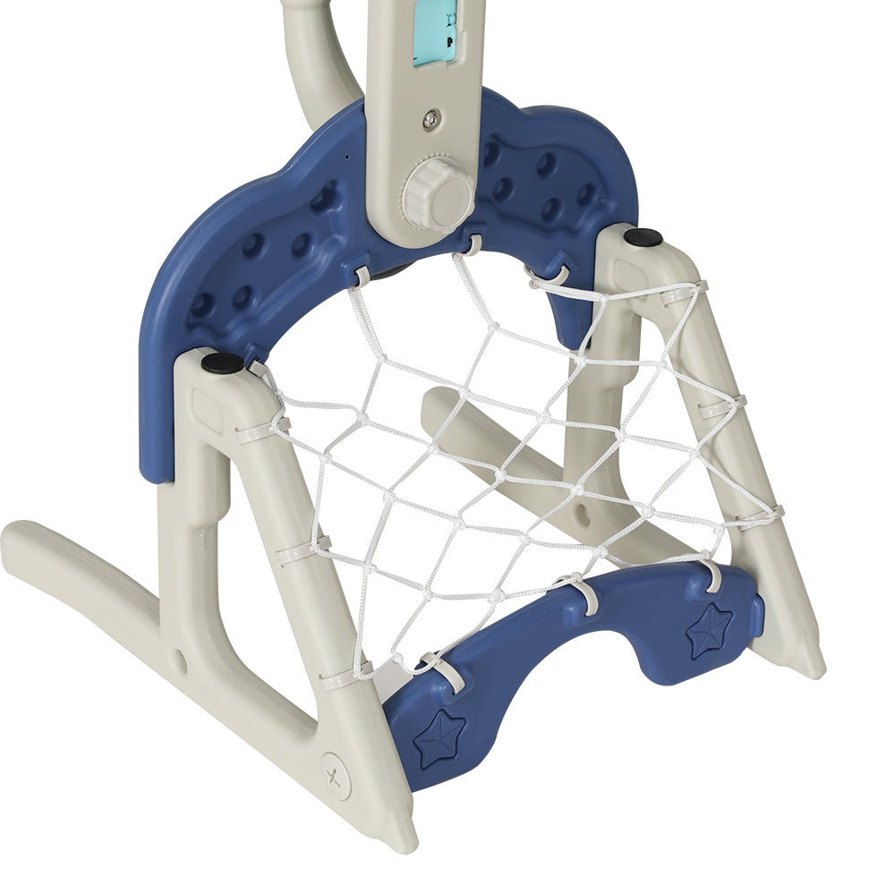 Everfit Kids Basketball Hoop Stand Adjustable 6-in-1 Sports Center Toys Set Blue