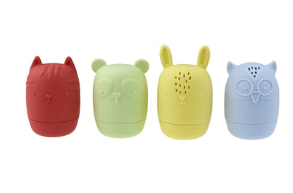 Animal Bath Pourers 4Pc Silicone Set