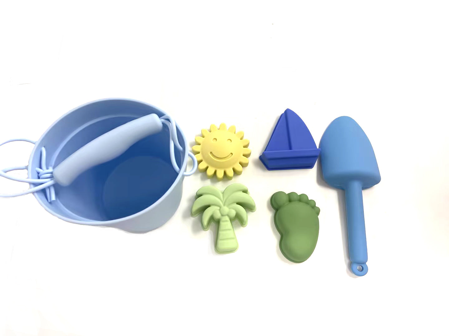 6Pc Silicone Beach Set Blue Sundae