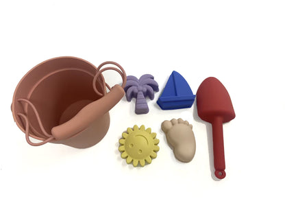 6Pc Silicone Beach Set Pink Sundae