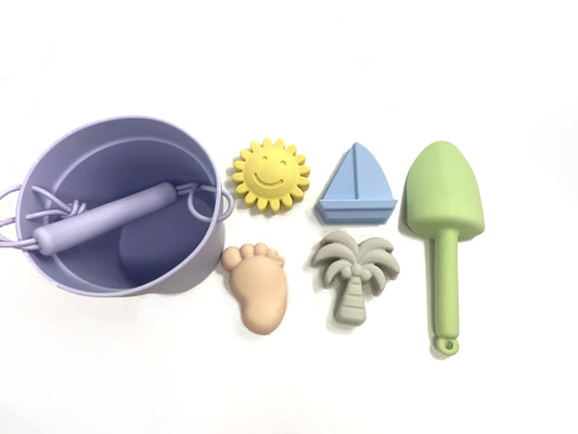 6Pc Silicone Beach Set Pastel Gelato