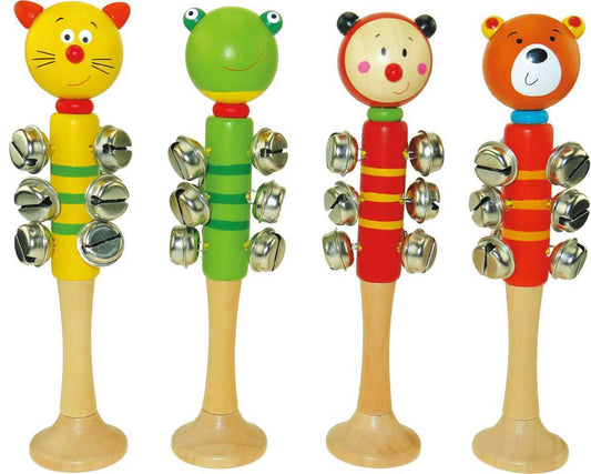 Animal Bell Stick With Base Set Of 4