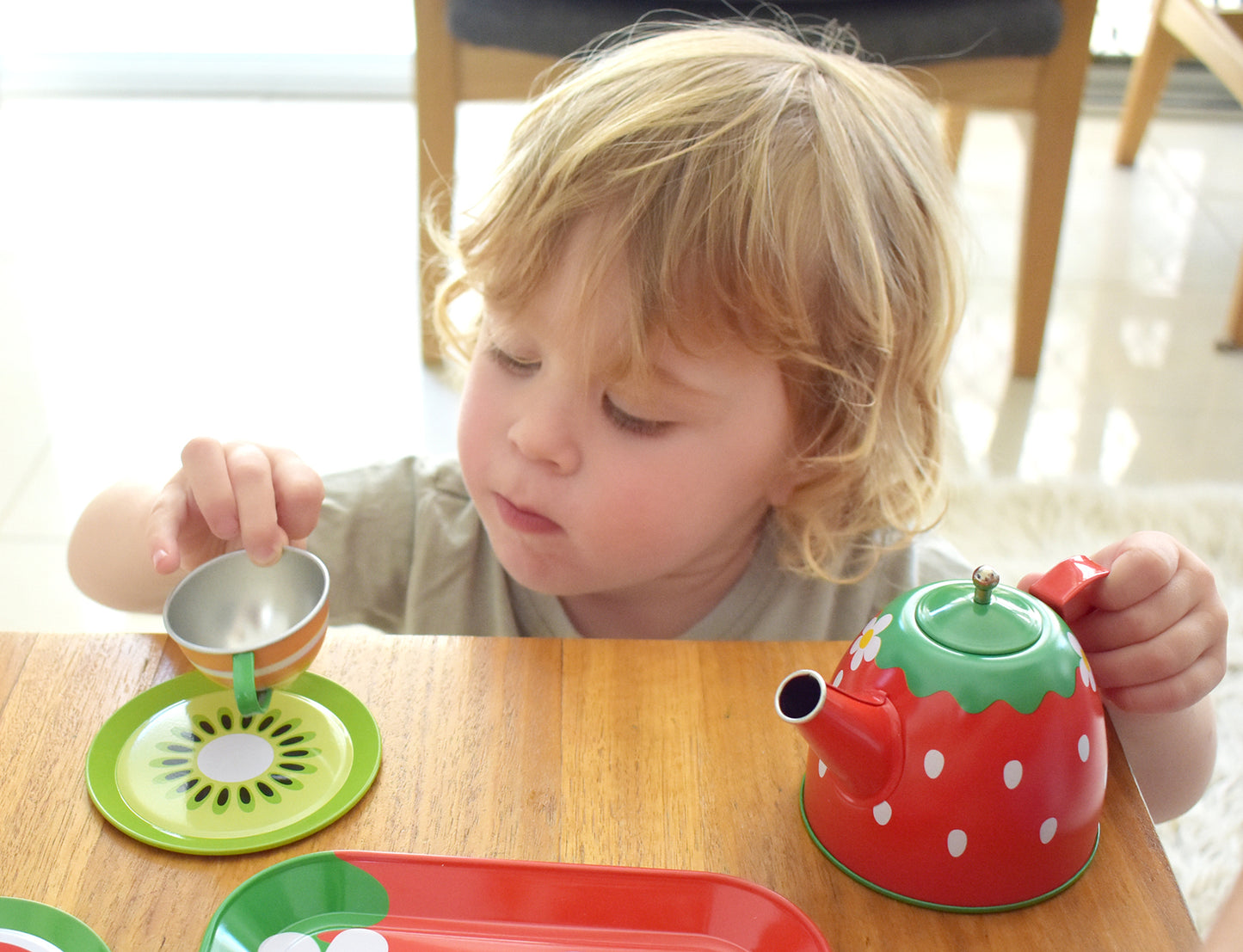 Fruit Tin Tea Set 15Pcs