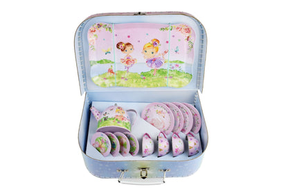 Ballerina Tin Tea Set In Suitcase