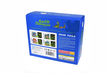 4 In 1 Dinosaurs Glow In The Dark Jigsaw Puzzles