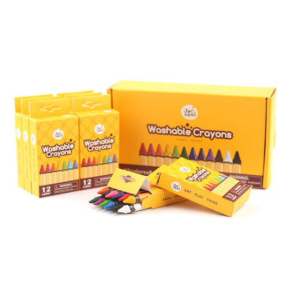 Washable Crayons Bulk Set 12Pcs -8Pk