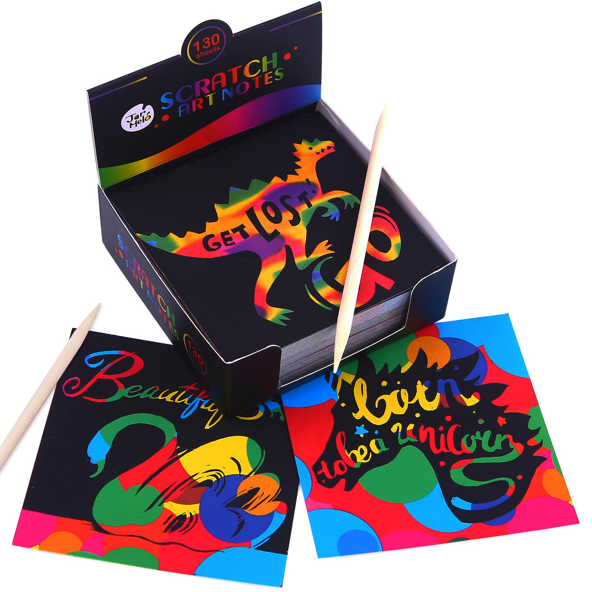 Scratch Art Notes Set 130Pcs