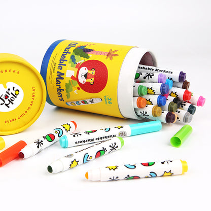 Special Round Tip Washable Marker -24 Colours