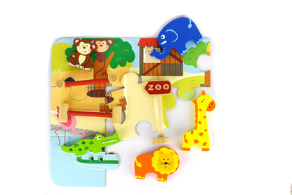 Zoo Playset In Tin Case