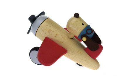 Retro Md Plane With Cute Dog Drive Red