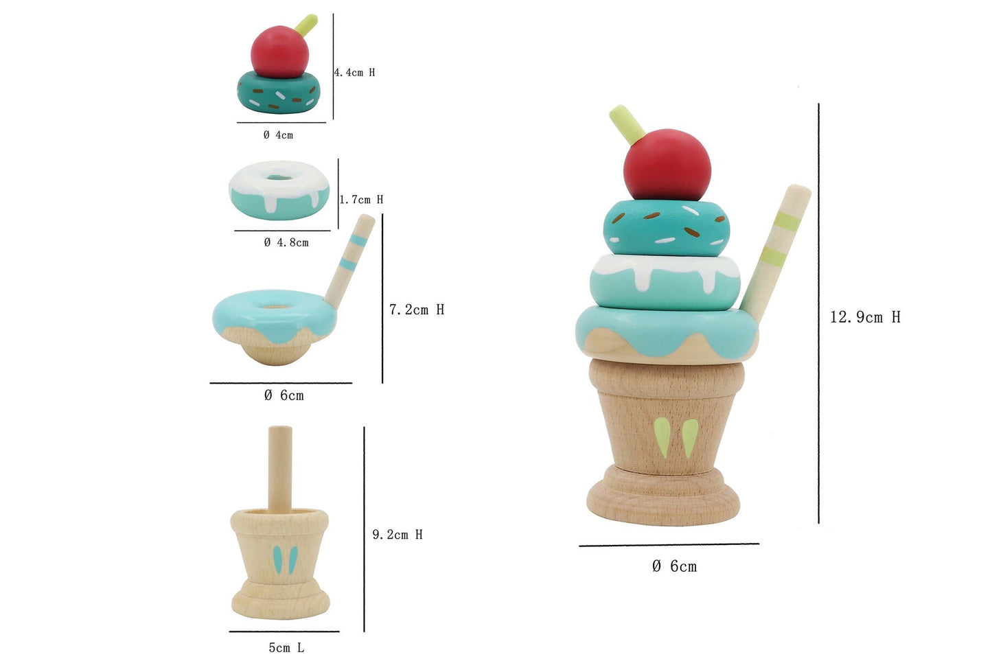 Calm & Breezy Stacking Icecream Mint