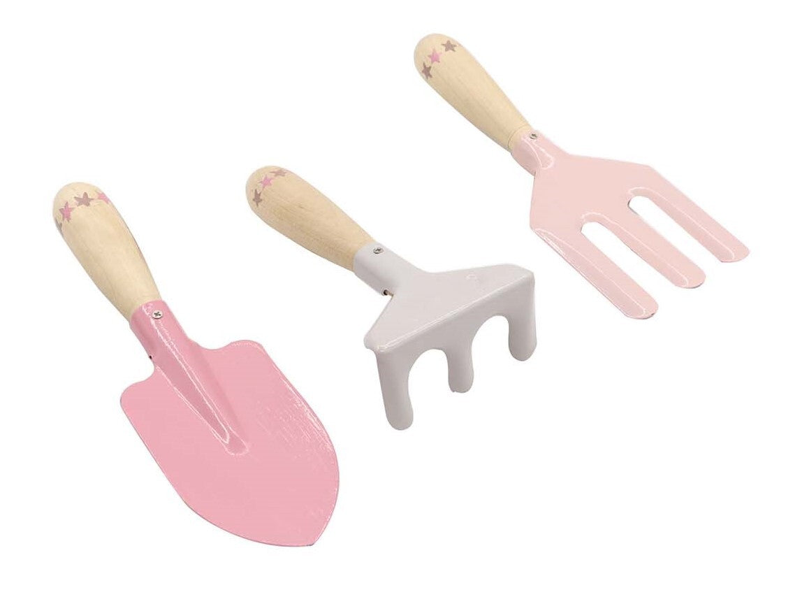 Calm & Breezy Kids Garden Tool 3Pcs Set Pink