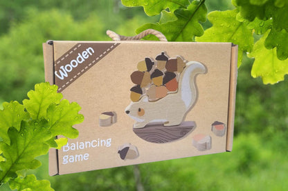 Wooden Squirrel Balancing Game