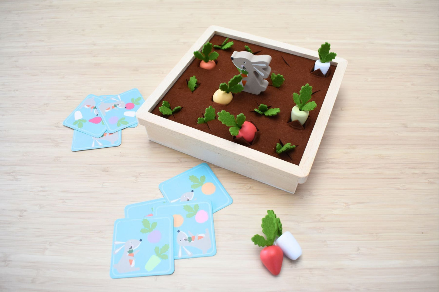 Wooden Radish Farm Memory Game