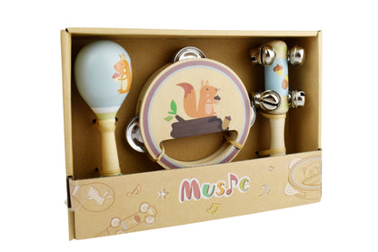 Calm & Breezy Squirrel Wooden 3Pcs Musical Set