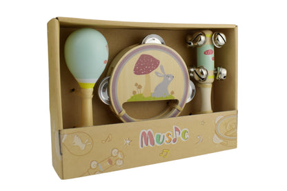 Calm & Breezy Rabbit Wooden 3Pcs Musical Set