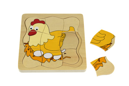 Chicken Lifecycle 4 Layers Puzzle Board