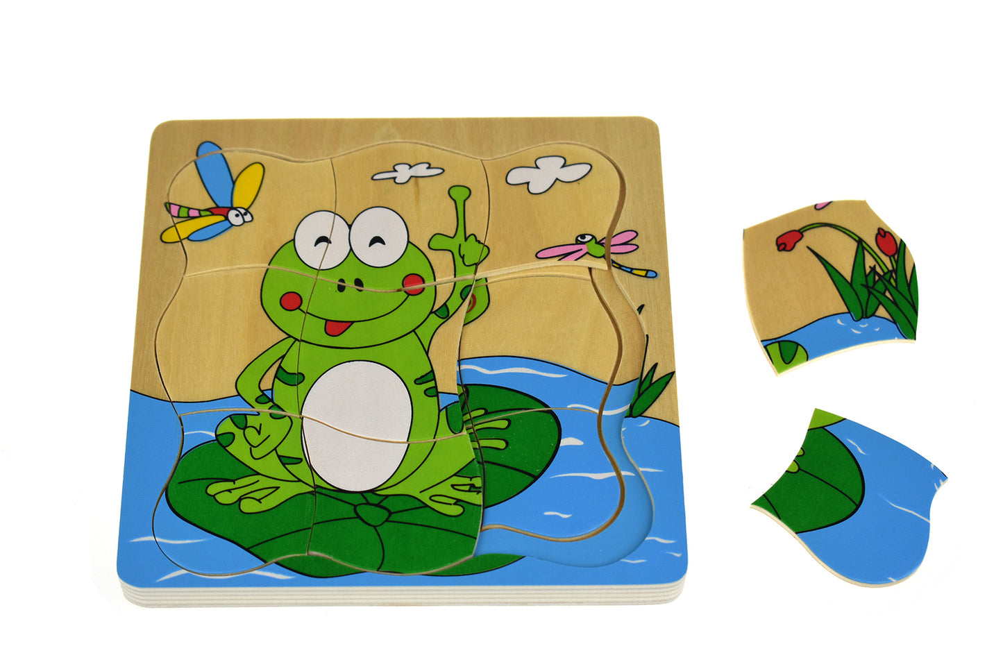 Frog Lifecycle 4 Layers Puzzle Board