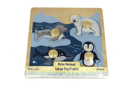 Polar Animal Large Peg Puzzle