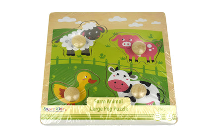 Farm Animal Large Peg Puzzle