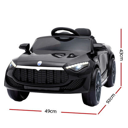 Rigo Kids Ride On Car Electric Toys 12V Battery Remote Control Black MP3 LED