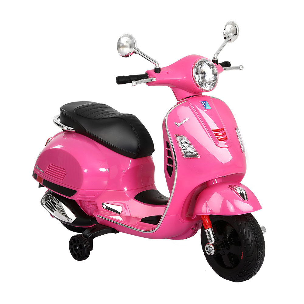 Kids Ride On Car Motorcycle Motorbike VESPA Licensed Scooter Electric Toys Pink