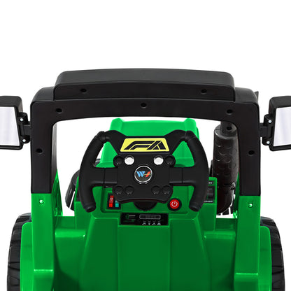 Rigo Kids Ride On Car Street Sweeper Truck w/Rotating Brushes Garbage Cans Green