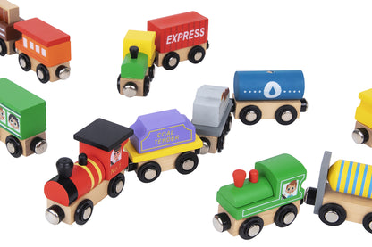 Wooden Train & Carriage Set