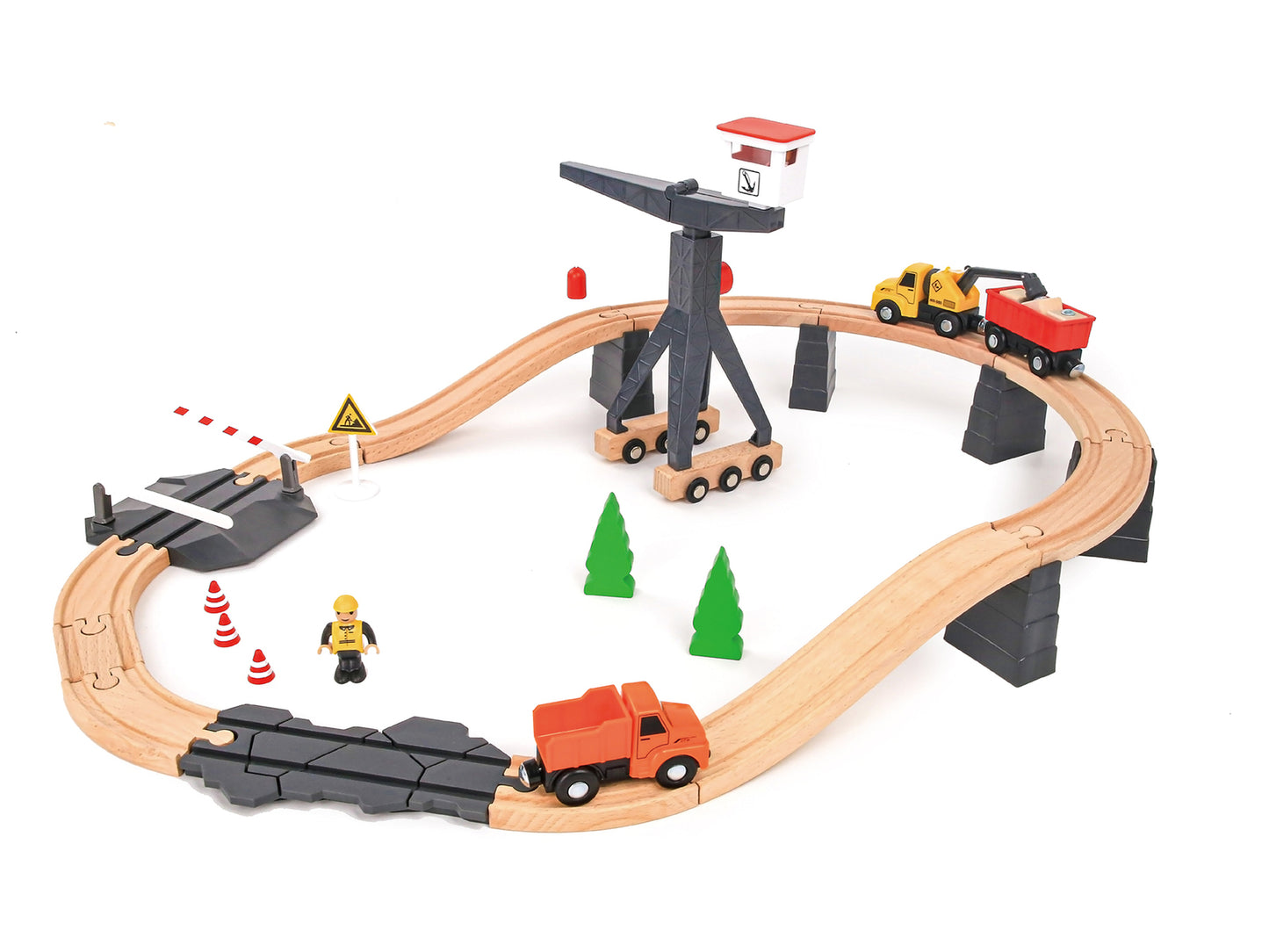 Construction Yard Train Set 35Pcs