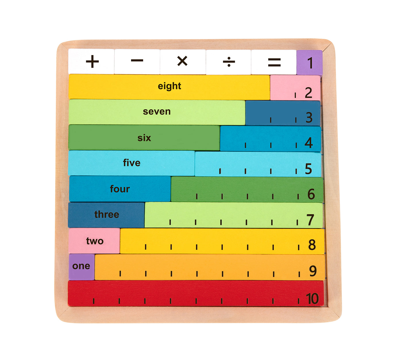 Maths Learning Rods Counting Game Board