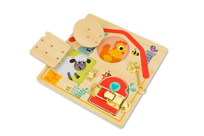 Latches Activity Wooden Puzzle Board