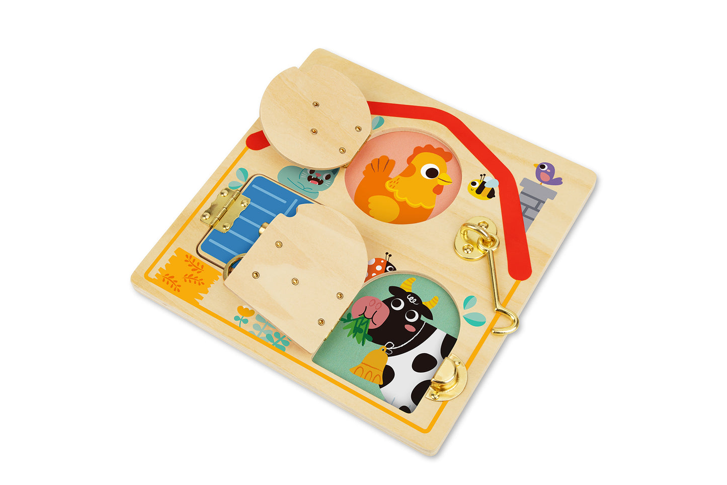 Latches Activity Wooden Puzzle Board