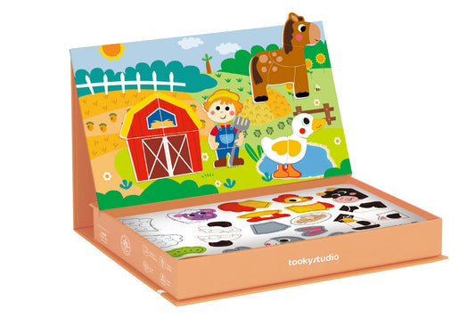 Magnetic Travel Play Box - Farm