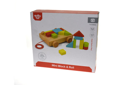 Pull Along Cart With Blocks Small