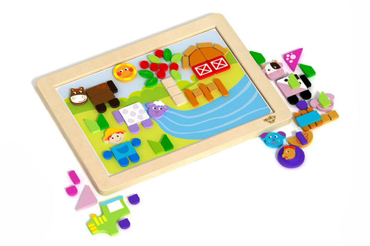 Magnetic Puzzle Board- Farm