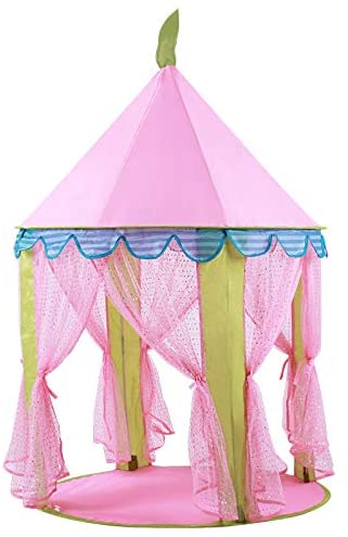 Princess Indoor Castle Playhouse Toy Play Tent for Kids Toddlers with Mat Floor and Carry Bag (Pink)