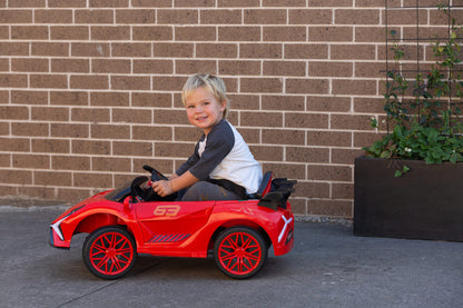 Ferrari Inspired 12V Ride-on Electric Car with Remote Control - Red