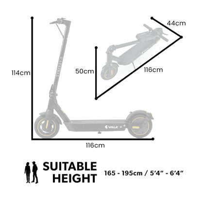 VALK Synergy 7 MkII 500W Electric Scooter 15Ah 37V Battery Foldable E-Scooter Adult Ride On