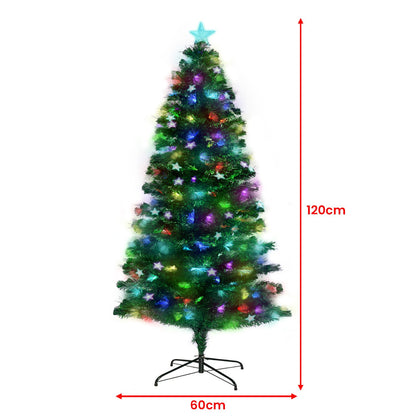 Christabelle 1.2m Enchanted Pre Lit Fibre Optic Christmas Tree Stars Xmas Decor