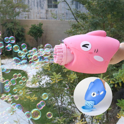 Bubblerainbow 15-Hole Bubble Gun Shark Bubble Machine Automatic Children's Hand-Held Outdoor Toys