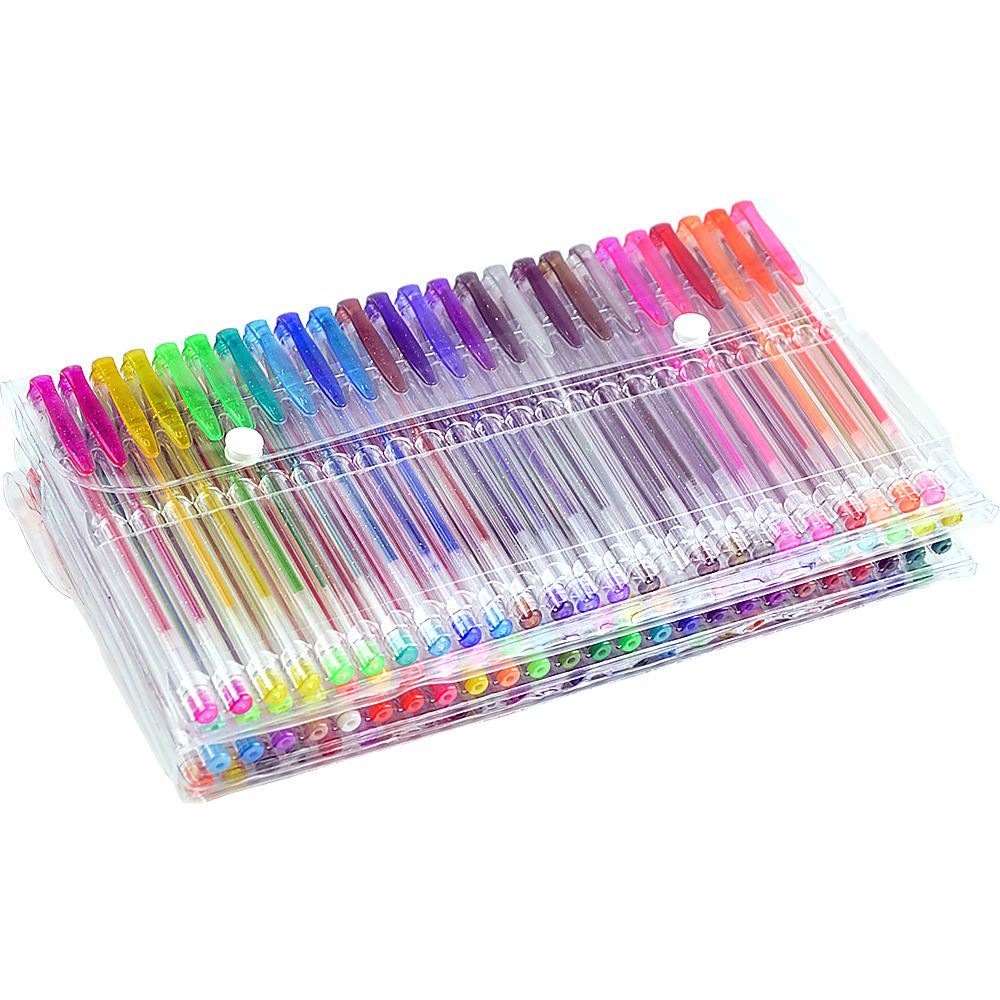 Glitter Gel Pens (100 pack) with 2.5X More Ink - Craft, Kids & Adult Colouring