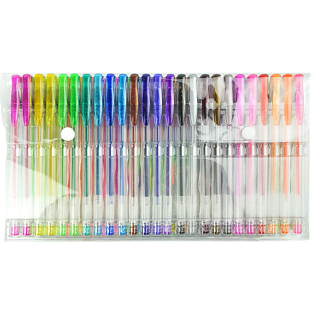 Glitter Gel Pens (100 pack) with 2.5X More Ink - Craft, Kids & Adult Colouring