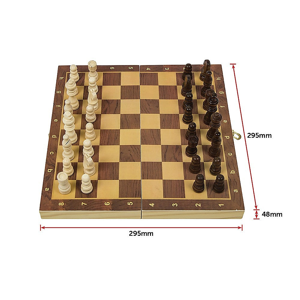 Chess Board Games Folding Large Chess Wooden Chessboard Set Wood Toy Gift