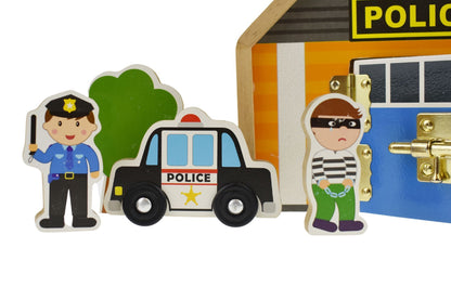 Metal Latch Playset - Police